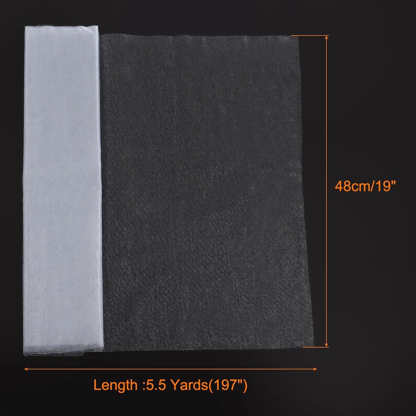 uxcell 19" by 5.5 Yard Tulle Fabric Backdrop Curtains for DIY Tutu Skirt Shower Decor Wedding Crafts Birthday Party Supplies, Silver Gray