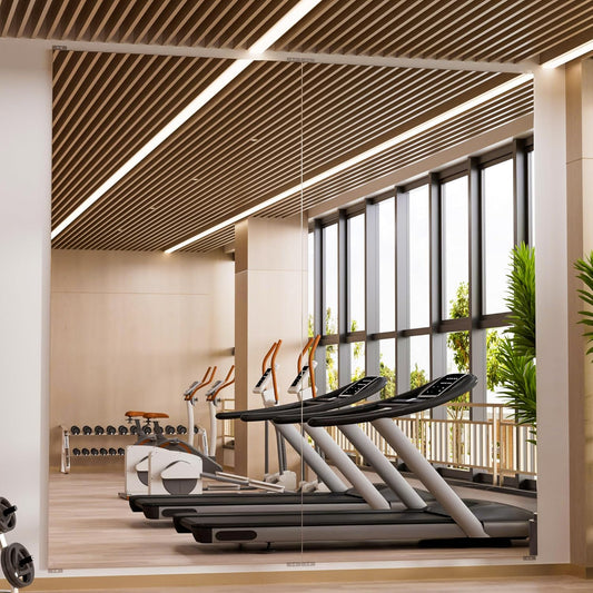 brisafe 2PCS 79" X 40" Gym Mirror - Full Length Wall Mirror for Gyms, Dance Studios, Home and Yoga - Easy Installation, Ultra Light Shatterproof Nano Miorror Reduces 60% Commercial Insurance Costs