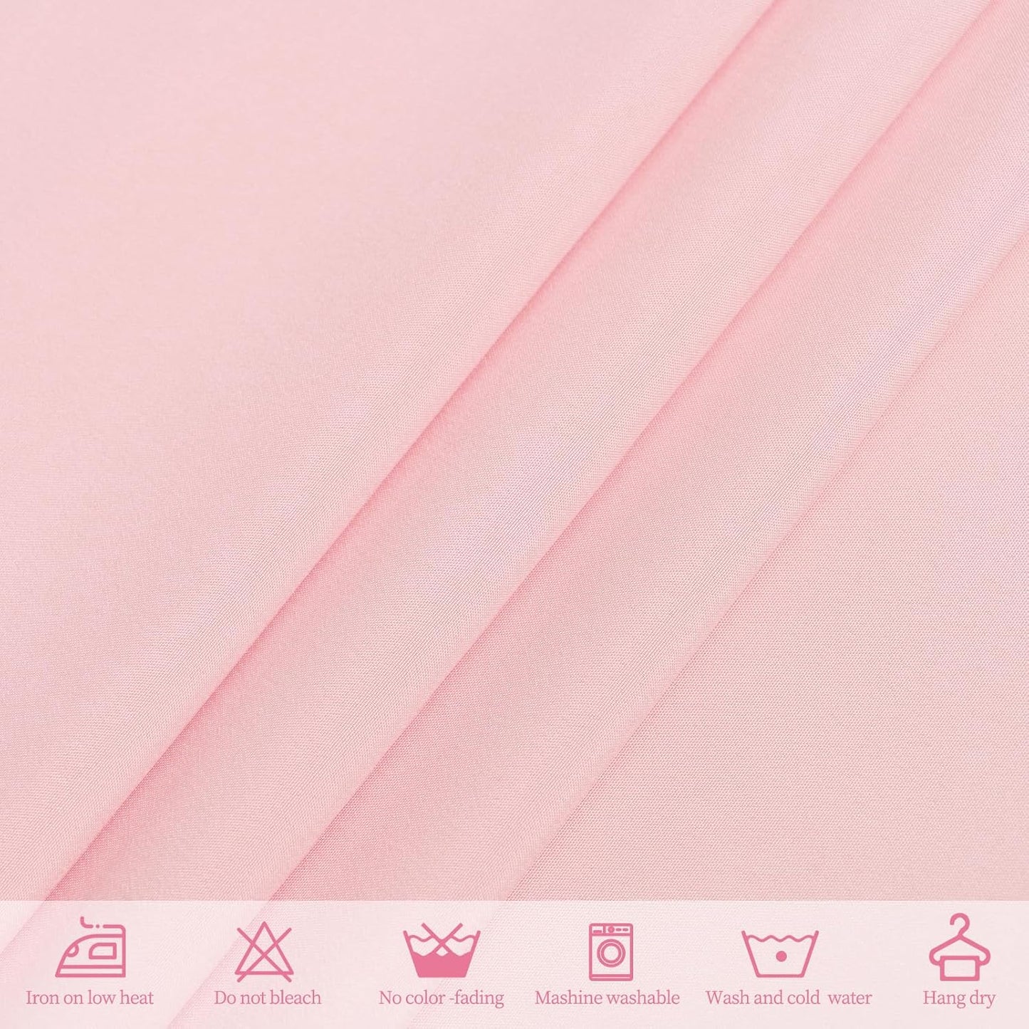 6 Pack Pink Tablecloths for 8ft Rectangle Tables 60 x 126 Inch - Polyester Table Cover Stain and Wrinkle Resistant Washable Fabric Table Clothes for Wedding Party Banquet Reception Restaurant