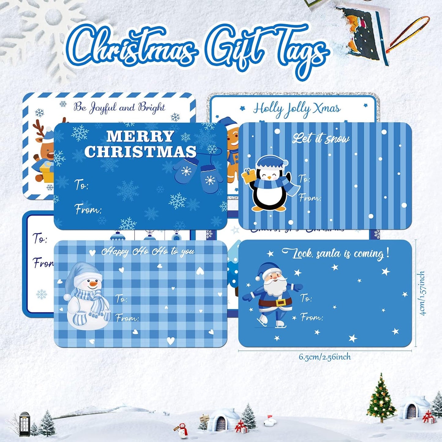 Zonon 720 Self-Adhesive Kraft Christmas Name Tags - Natural Kraft Paper Tags & Stickers for Decoration