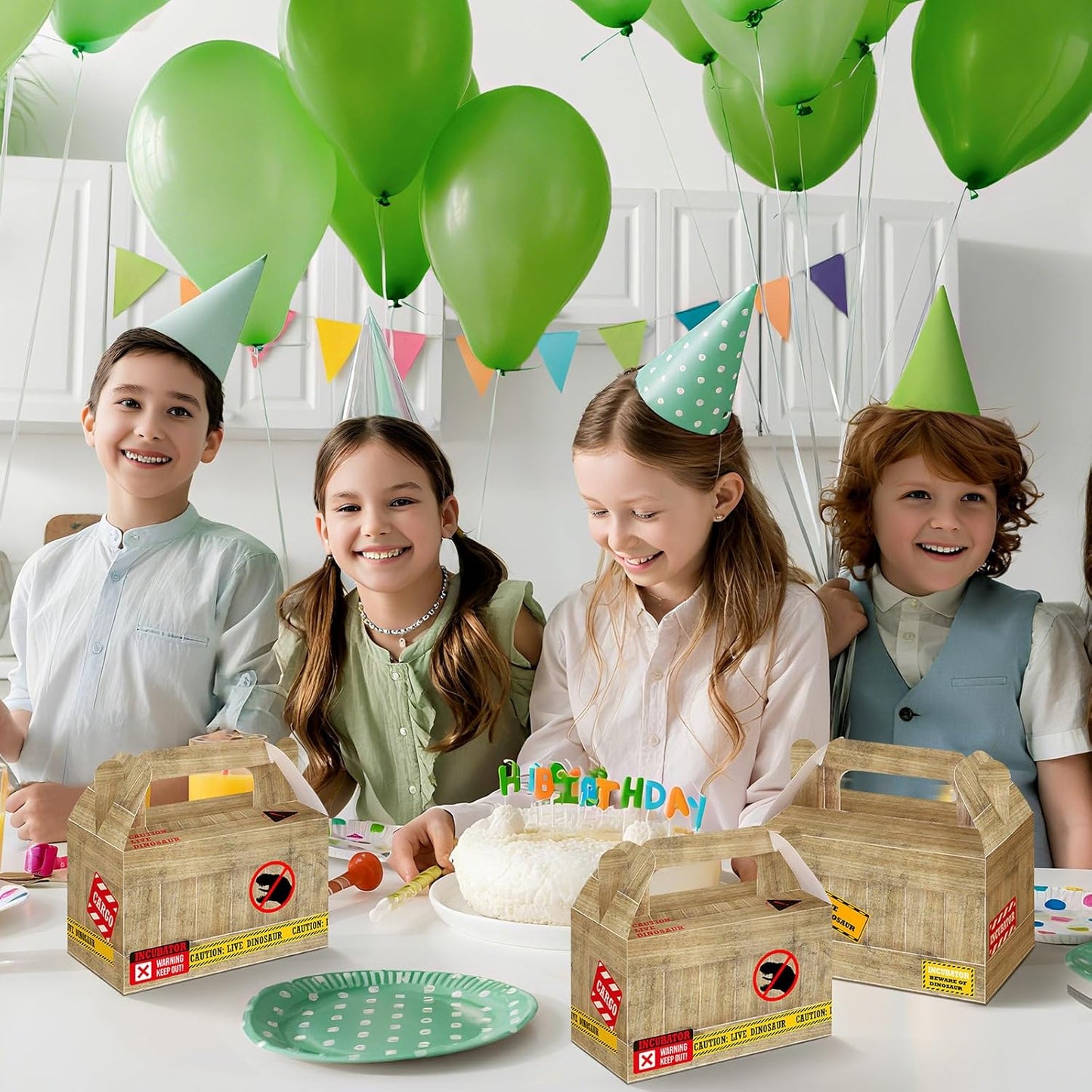 Bucherry 12 Pcs Dinosaur Treat Boxes Dino Party Favor Boxes Candy Goodie Gift Containers for Dinosaur Birthday Decorations Dino Birthday Party Supplies Baby Shower Decorations