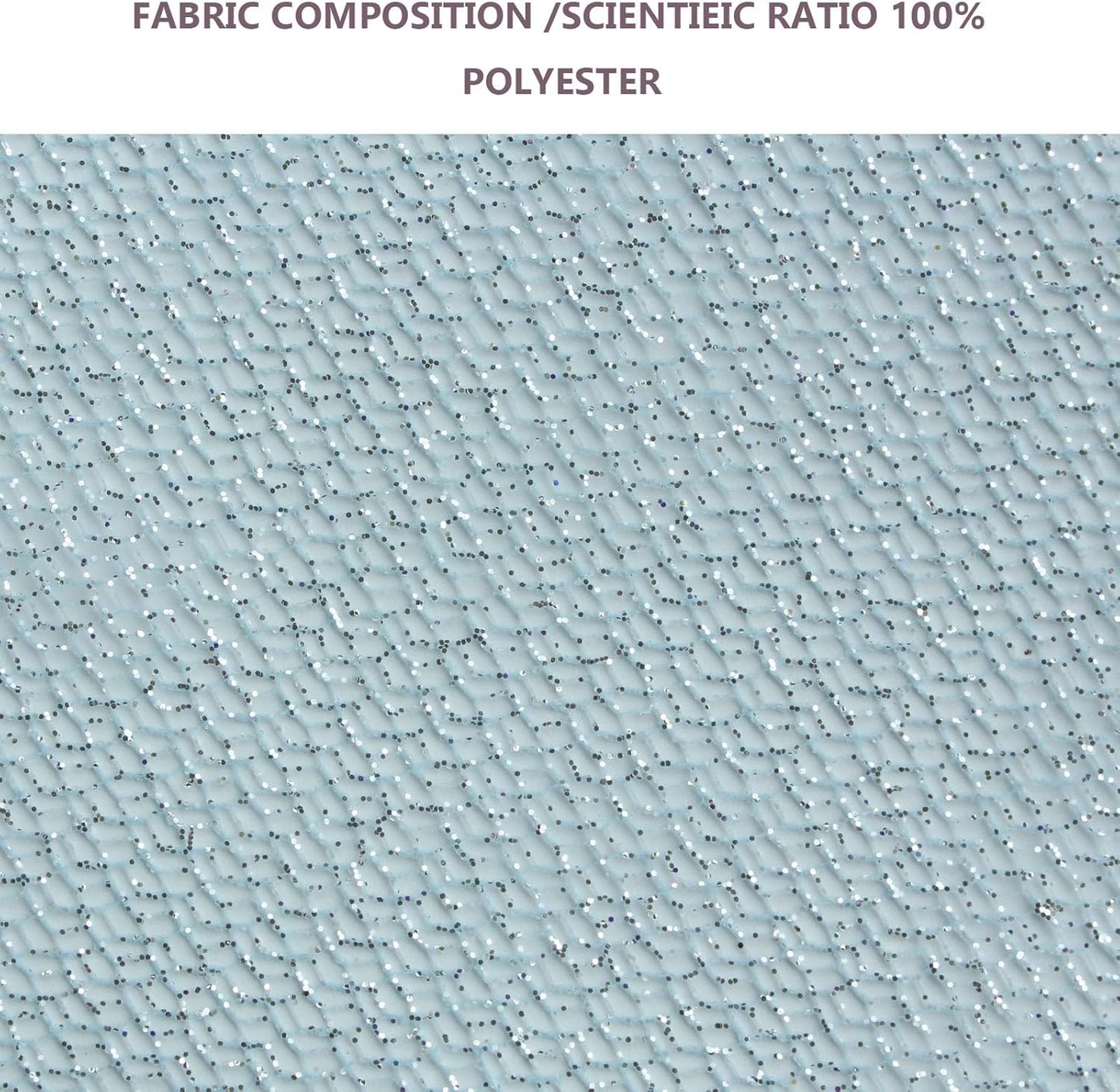 Glitter Tulle Fabric 56 Inch by 5.5 Yards Fabric Tulle Bolt for Wedding Christmas Decorations DIY White Tutu Baby Shower Table Skirt Ceiling Decor Birthday Party Craft Supplies-Blue