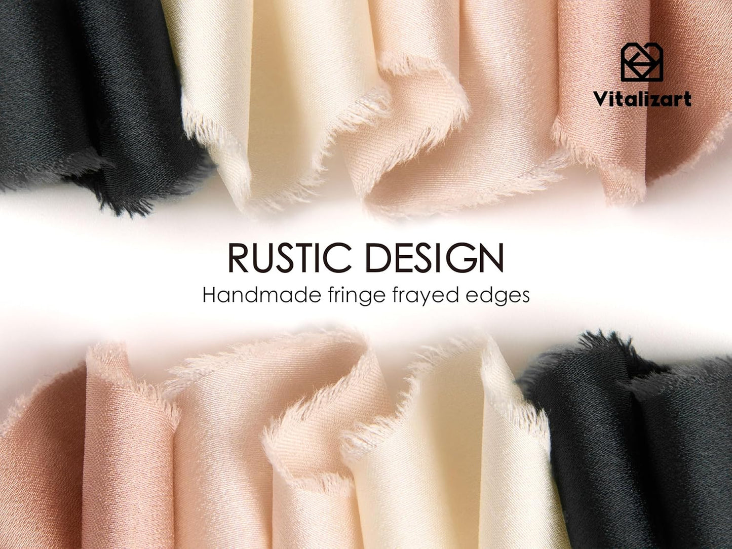 Vitalizart Silk Like Satin Ribbon 1 inch x 30 Yard Black Handmade Frayed Ribbons for Gift Wrapping Baby Shower Wedding Bridal Bouquets Holiday Decor