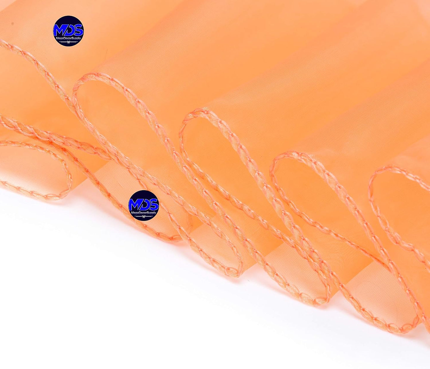 MDS Pack of 300 PCS Organza Chair Sashes Wider Dining Chair Bows Ribbon Tie Back for Wedding Party Birthday Bridal Shower Reception Event Banquet Home Chair Cover Decoration - Peach