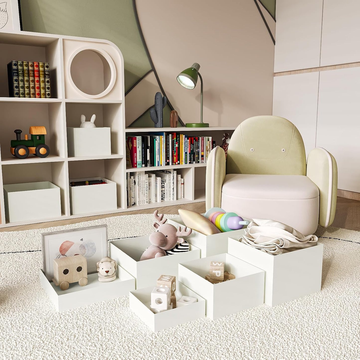 Buffet Risers, Food Risers for Buffet Table, Display Stand Shelf for Catering Dessert Collectibles Jewelry Figures Show, Acrylic Cube Display Nesting Risers with Hollow Bottoms,8,9,10", 3Pcs