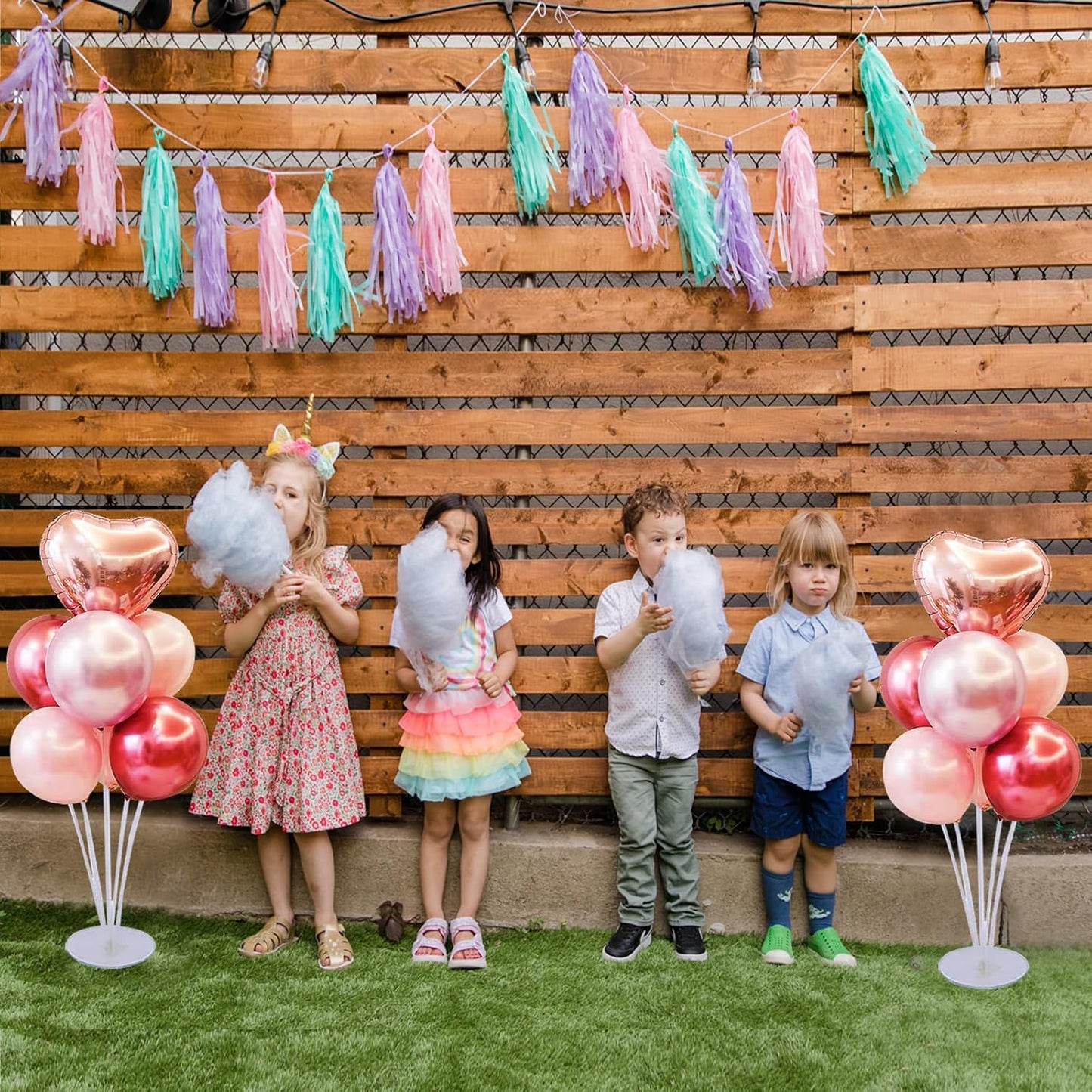 12 Set Balloon Stand Kit - Balloon Sticks With Base for Table Balloon Centerpiece Decorations for Birthday Graduation Gender Reveal Baby Shower Party Decorations