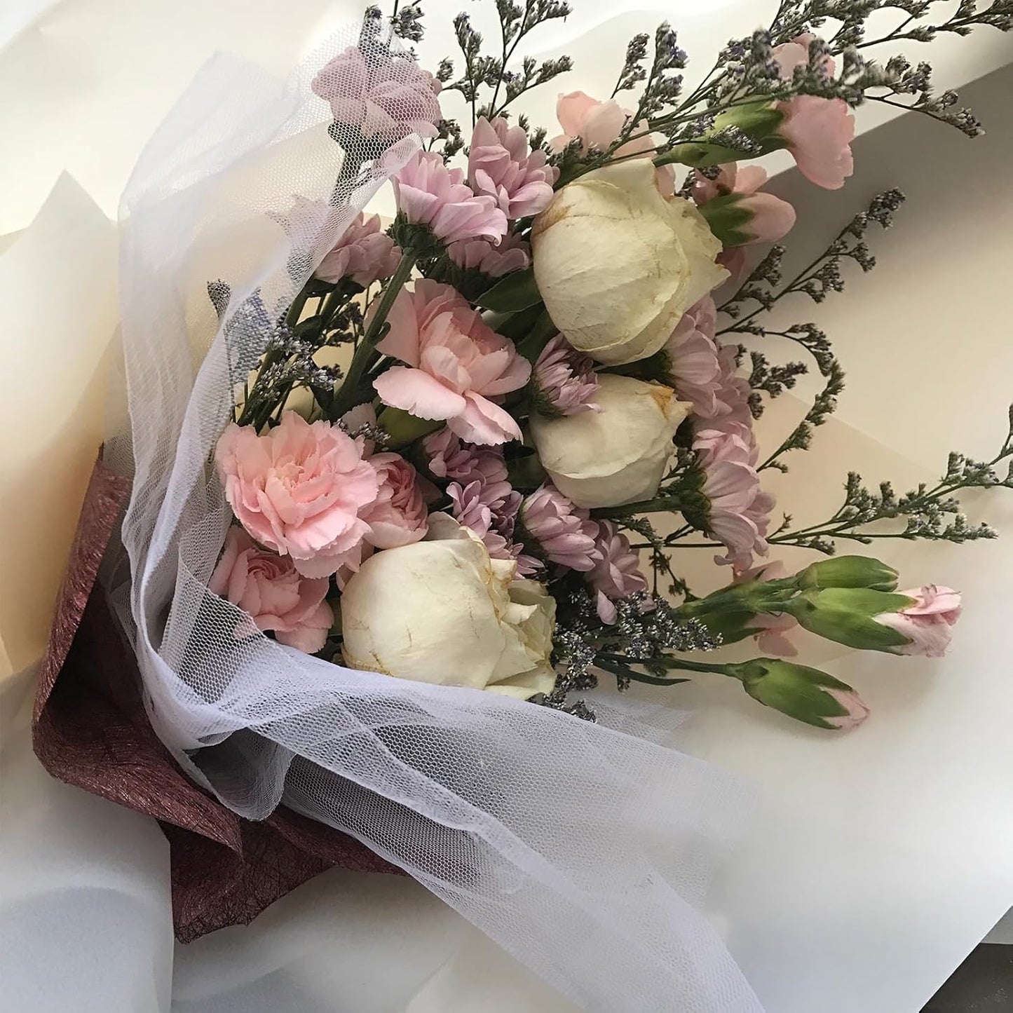 uxcell 19" by 5.5 Yard Tulle Fabric Backdrop Curtains for DIY Tutu Skirt Shower Decor Wedding Crafts Birthday Party Supplies, Light Pink