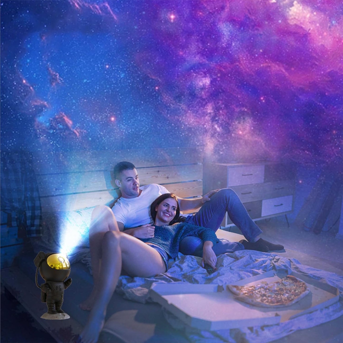 Star Projector Galaxy Night Light,Astronaut Starry Nebula Ceiling LED Lamp with Timer and Remote, Gift for Kids Adults for Bedroom, Christmas, Birthdays