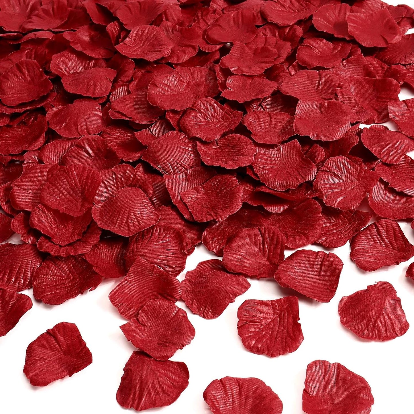 1000 Pcs Red Rose Petals Artificial Silk Flower Petals Romantic Decorations for Wedding Engagement Birthday Event Anniversary Party Backdrop Supplies