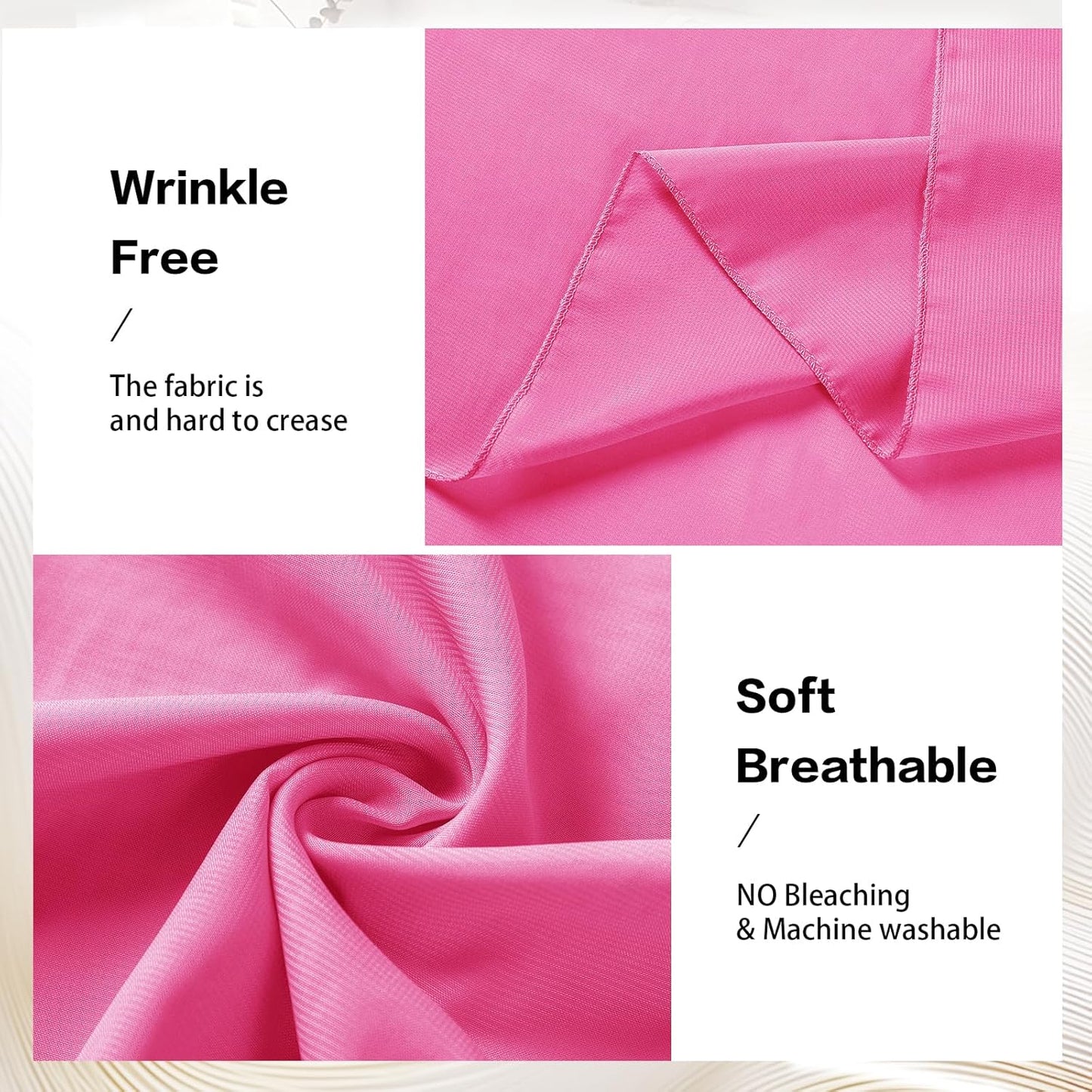 VOK Wedding Arch Draping Fabric Chiffon Fabric, 29in x 18Ft 1 Panels Sheer Chiffon Outdoor Curtain for Wedding Ceremony Birthday Party Decoration (Fuchsia,1 Panel)