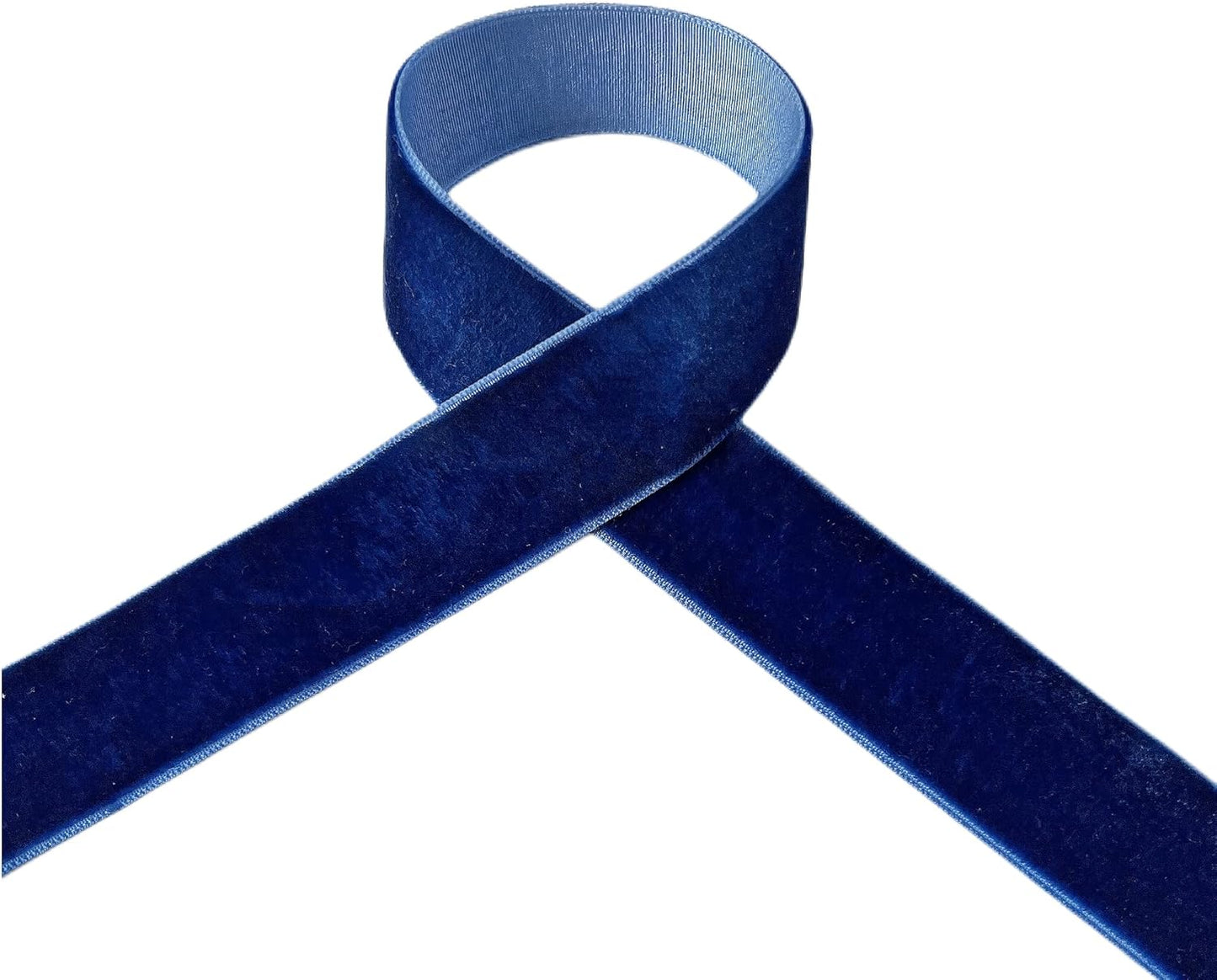 Vintage Sapphire Blue Velvet Ribbon, 1 Inch X 25Yd