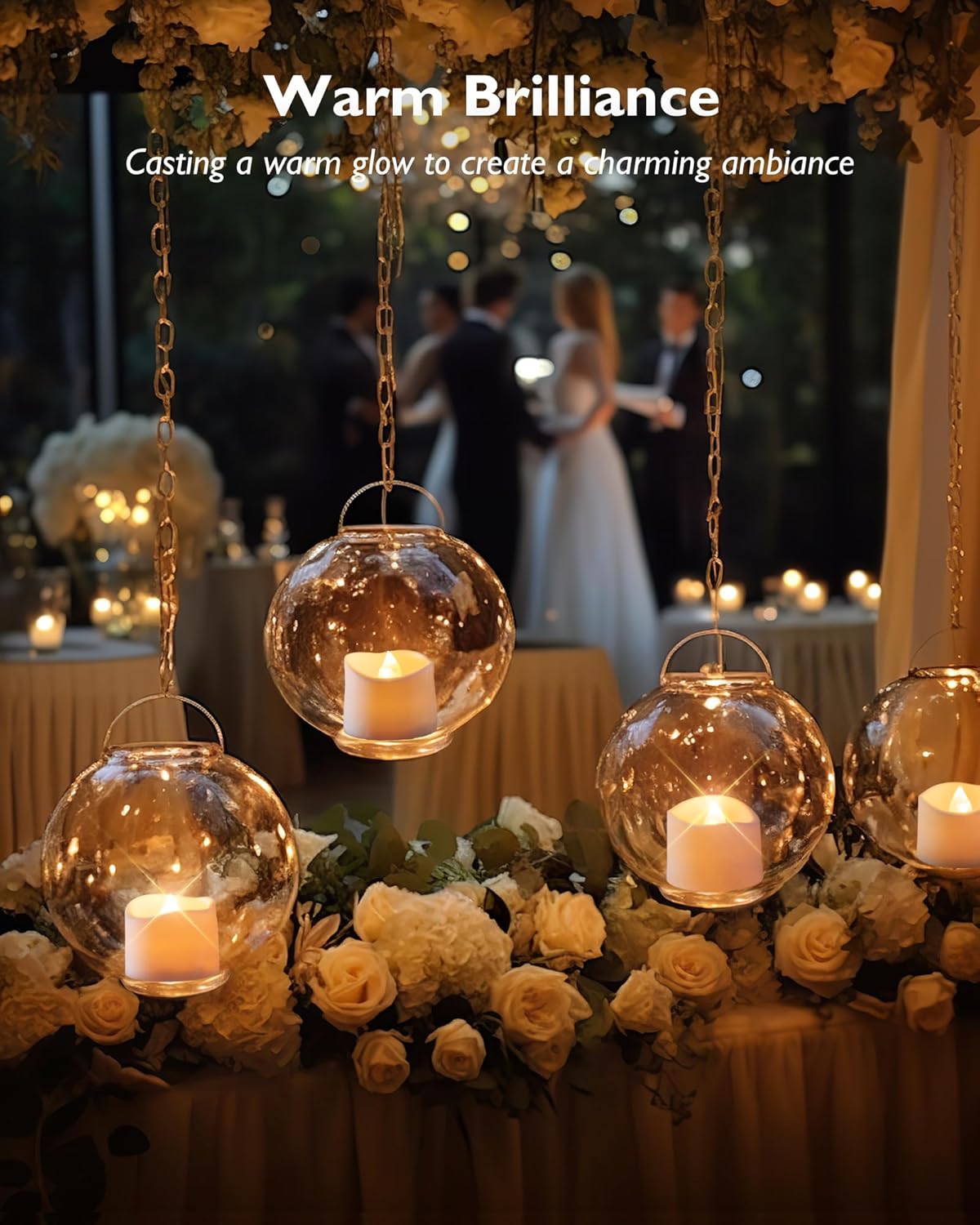 Homemory Timer Tea Lights Candles Battery Operated, 6H Timer Built-in, Auto On Daily, Flameless LED Tealight Votives for Table Centerpieces, Lantern, Holiday Decor, Warm Lamp, No Remote, 24-Pack