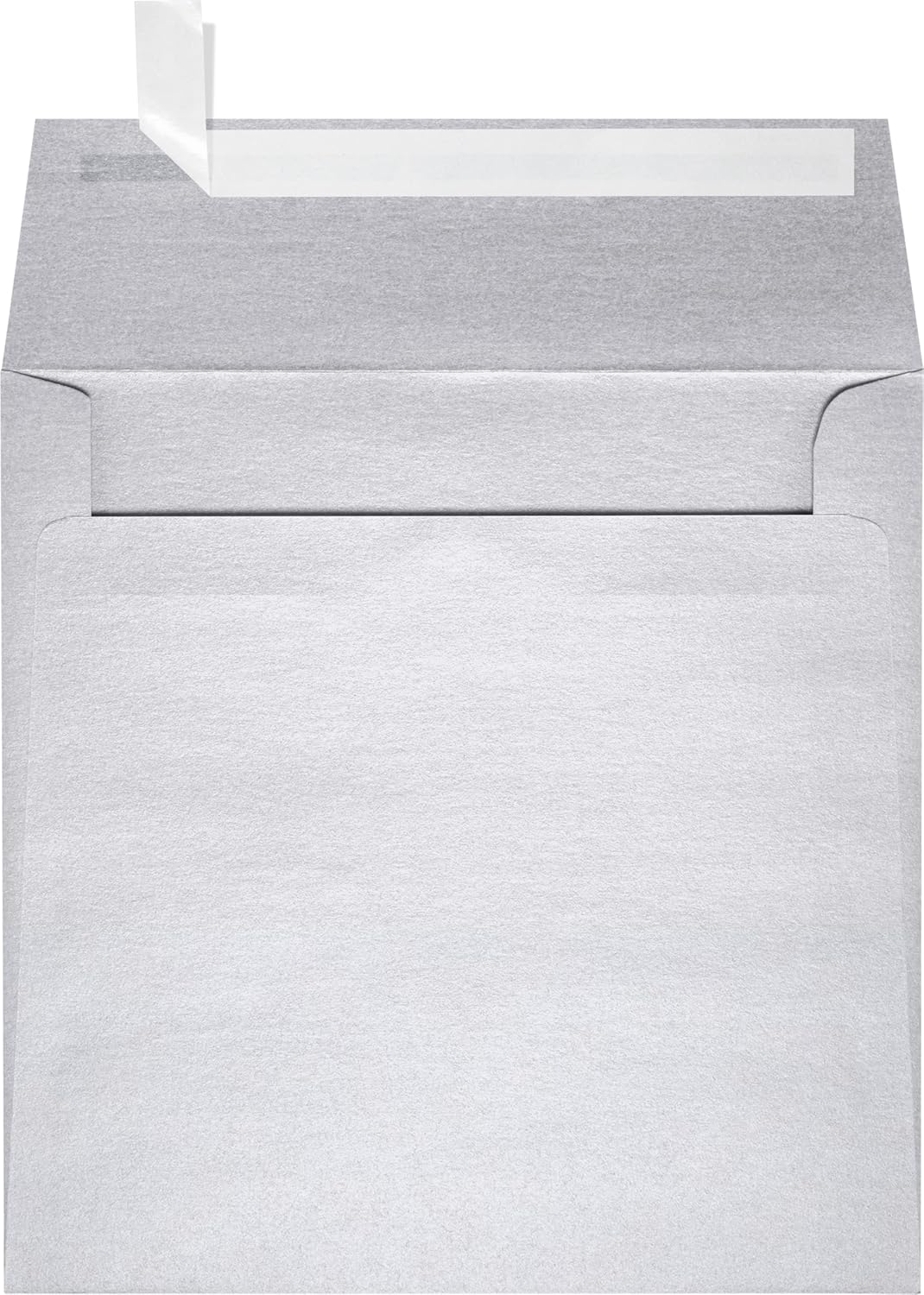 LUXPaper Square Invitation Envelopes | Peel & Press | 6" x 6" | Silver Metallic | 80lb. Text | 50 Qty