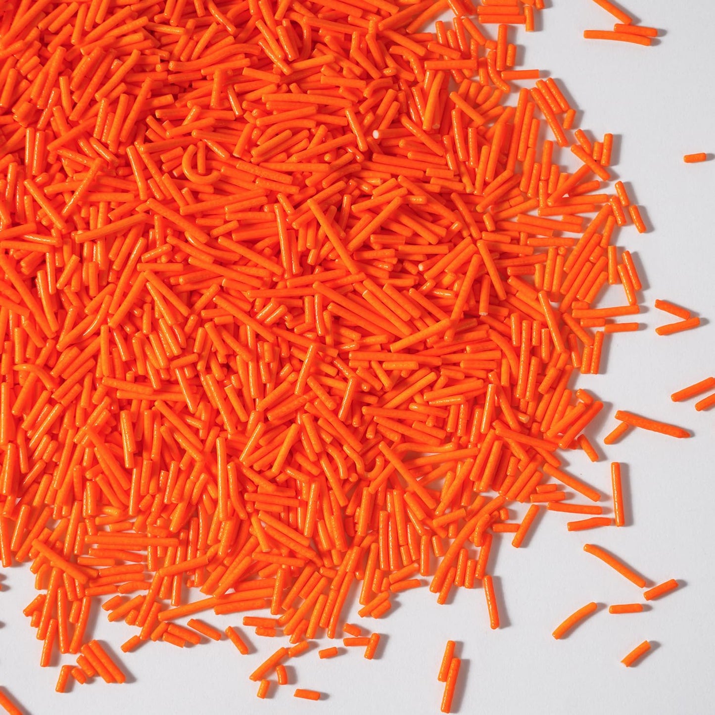 Edible Orange Sprinkles, Jimmies Sprinkle, Orange Sprinkles for Cupcakes, Cakes, Cookies, Macarons, Ice Cream, Perfect for Halloween, Fall, Thanksgiving Day(120g/4.23oz)