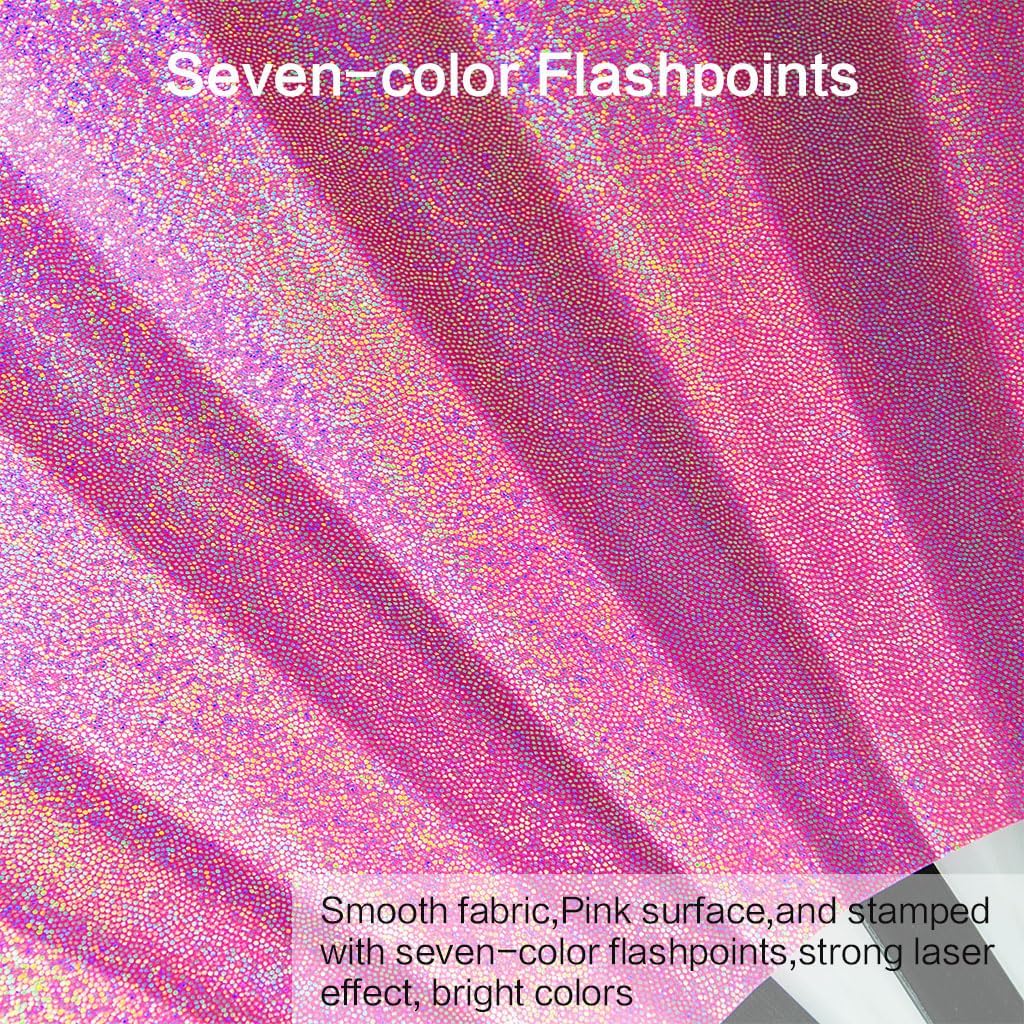 Large Rave Fan, Clack Folding Hand Fan with Premium Fabric, Thick Bamboo Frame for Men Women Gift for EDM, Festival, Club, Party, Dance, Decoration (Lridescent Pink, 11")