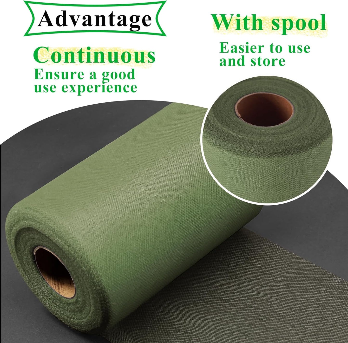 Olive Tulle Fabric Rolls 6 Inch by 100 Yards (300 feet) Fabric Spool Tulle Ribbon for DIY Tutu Bow Baby Shower Birthday Party Wedding Decorations Christmas Craft Supplies