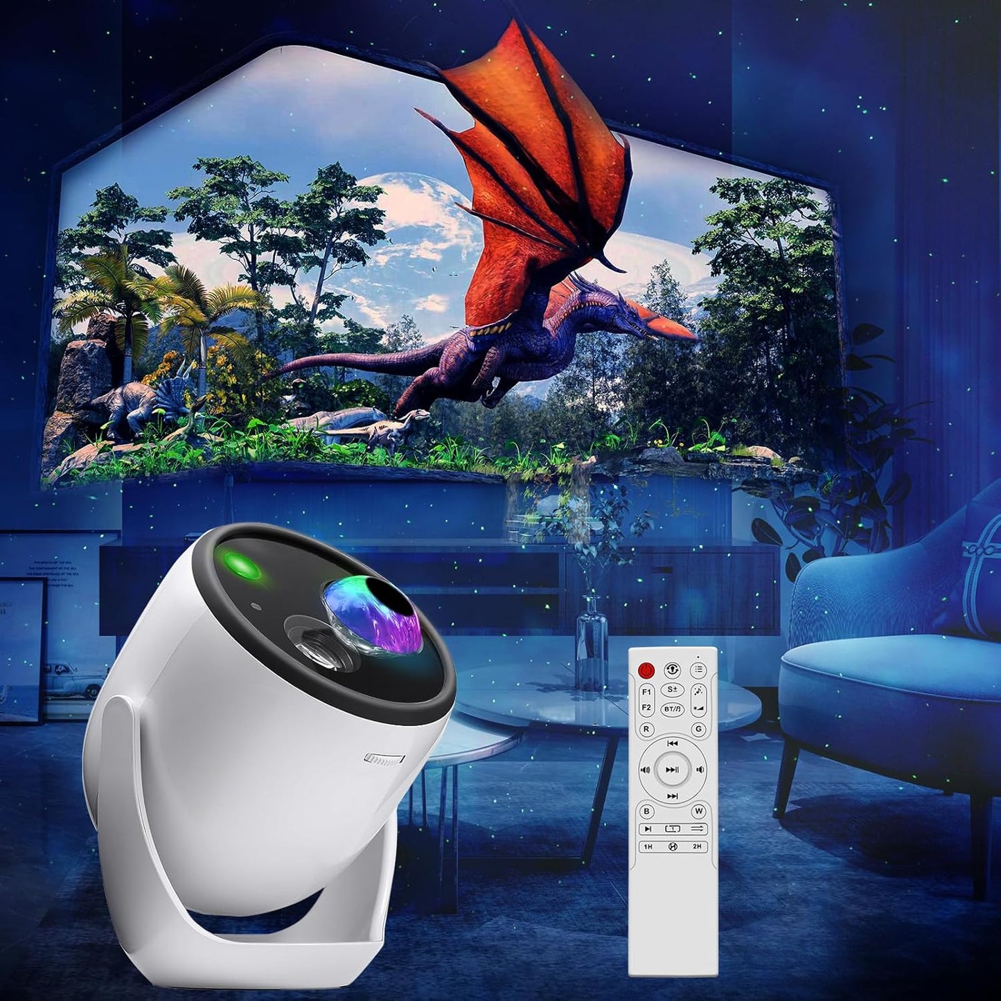 Star Projector,3D Galaxy Projector with 90 Dynamic 3D Scenes & Bluetooth Speaker, Moving Stars Night Light with Auto Timer for Bedroom Decor, and Party.