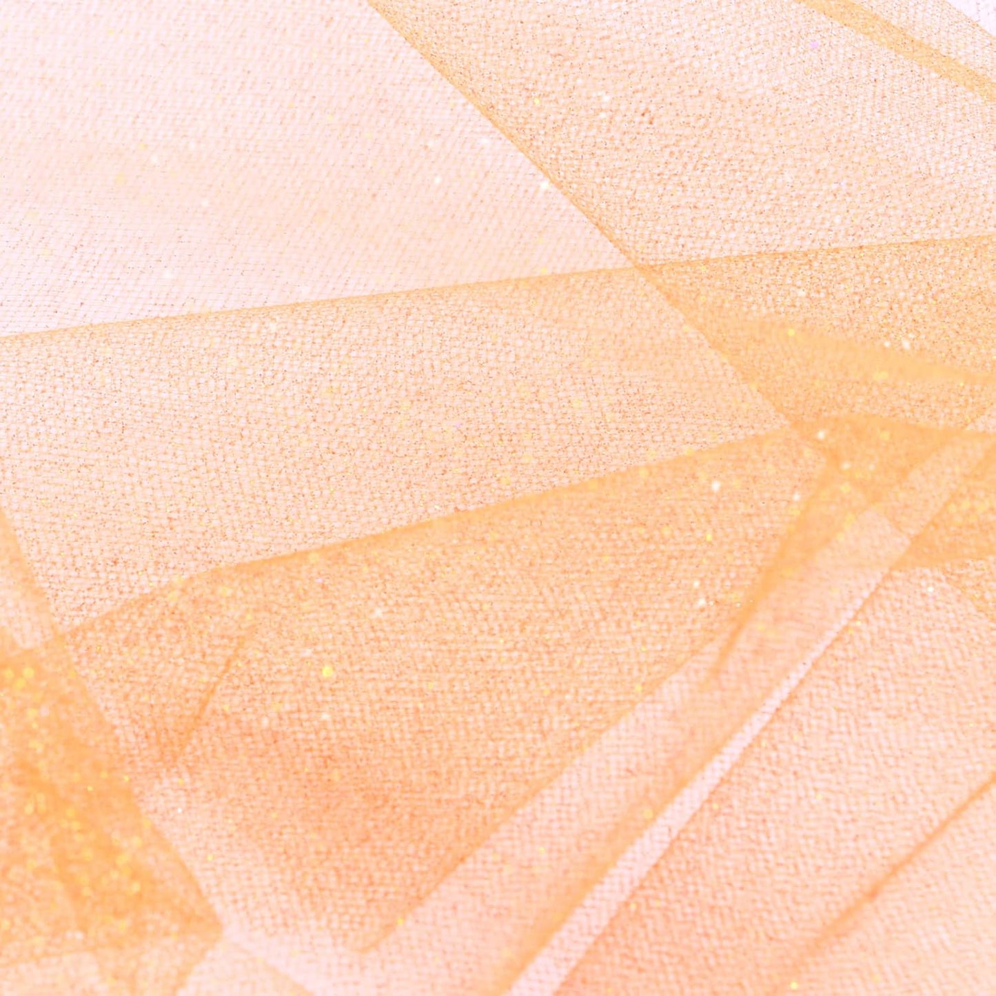 Sparkling Tulle Rolls, 15” by 30 Yards (90FT) Glitter Tulle Spool Ribbon Fabric for Wedding Birthday Bridal Shower Tutu Skirt Party Gift Wrapping (Orange)