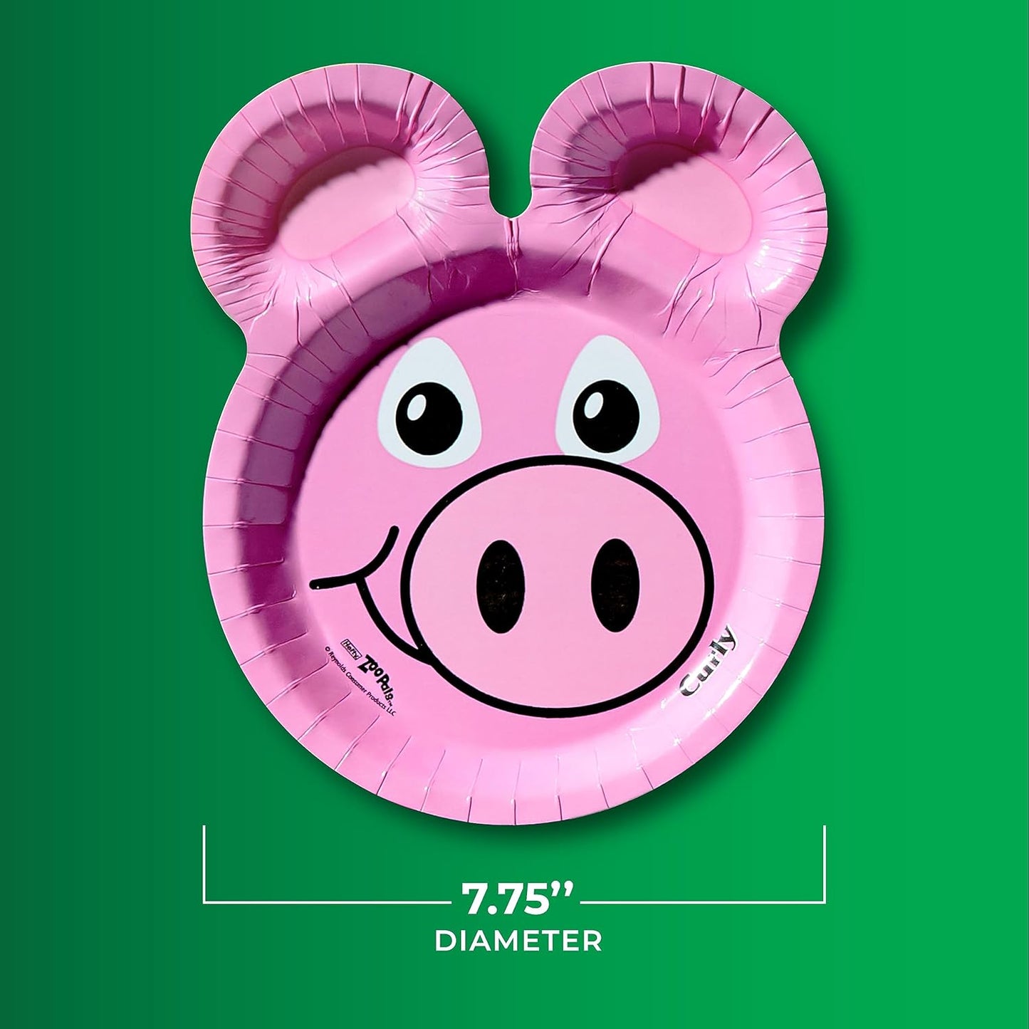 Hefty Zoo Pals Party Edition Paper Plates for Kids, Assorted Animal Designs, 7.75 Inches with Two Dipping Compartments, 20 Count (Pack of 2)