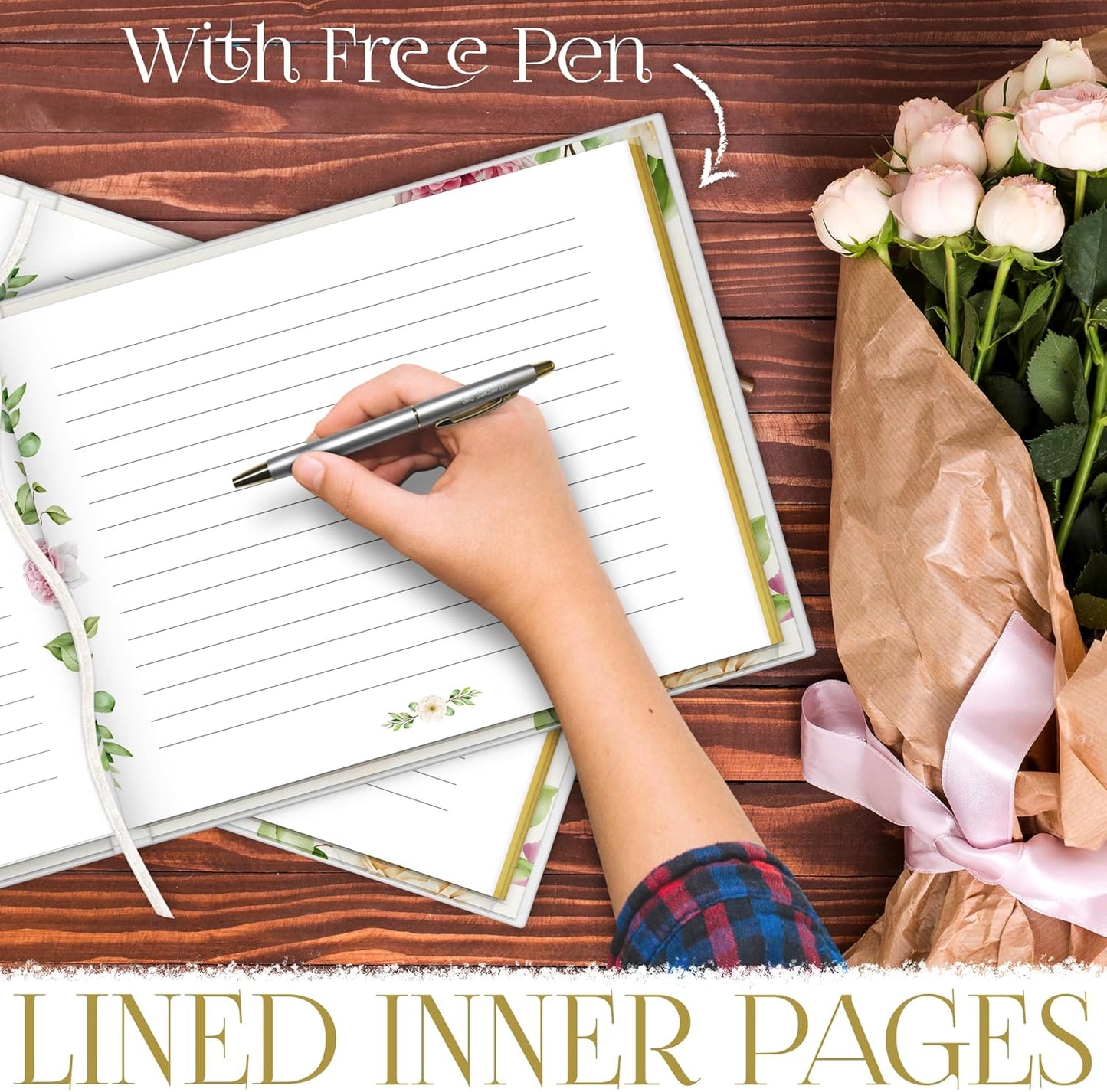 Wedding Guest Book with Pen and Stickers Included , Custom Guest Book Design 2025 , Guest Book Wedding Reception Size7.2" x 9.2" , Beautiful Wedding Guest Book Alternative , Thick Paper Wedding Signs