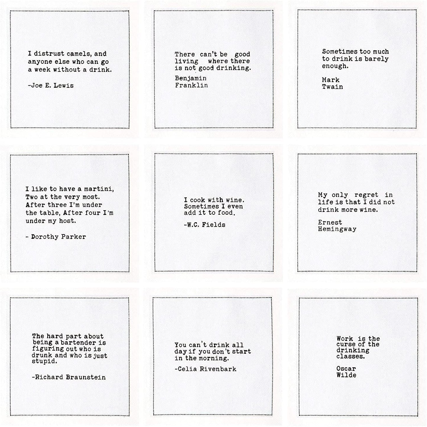 Five Star Napkins Drinking Quotes, White Cotton Cocktail Napkins, Beverage Napkins, Bar Napkins, Cloth Napkins, Party Napkins, Events, Holidays, Weddings, Birthdays, Disposable, 4.5" x 4.5" (100x)