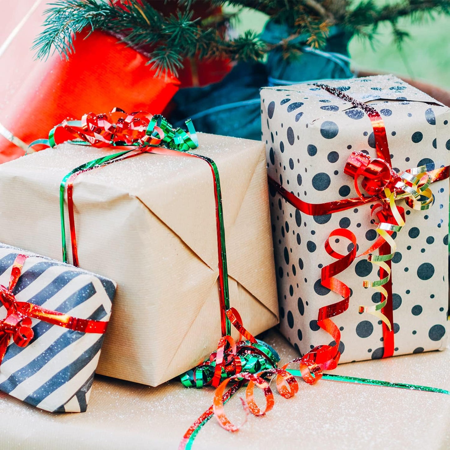 Lainrrew 1000 Yard Metallic Curling Ribbon Balloon String - 4 Pack, Gift Wrap, Christmas, Valentine's Day, Party Decoration