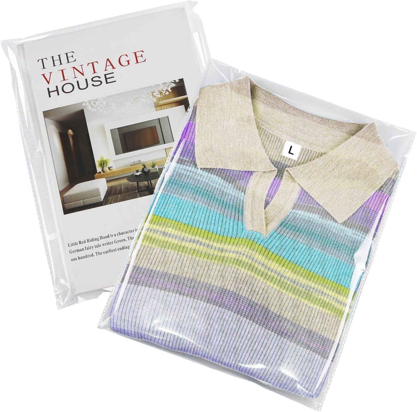 PigPotParty 10"x13" Self-Sealing Clear Cellophane T-Shirt Bags with Adhesive, 100 Pack Plastic Cello Packaging for Clothes, Gifts, Magazines, A4, Envelope, Letter & Small Business Use