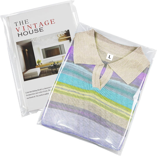 PigPotParty 10"x13" Self-Sealing Clear Cellophane T-Shirt Bags with Adhesive, 100 Pack Plastic Cello Packaging for Clothes, Gifts, Magazines, A4, Envelope, Letter & Small Business Use