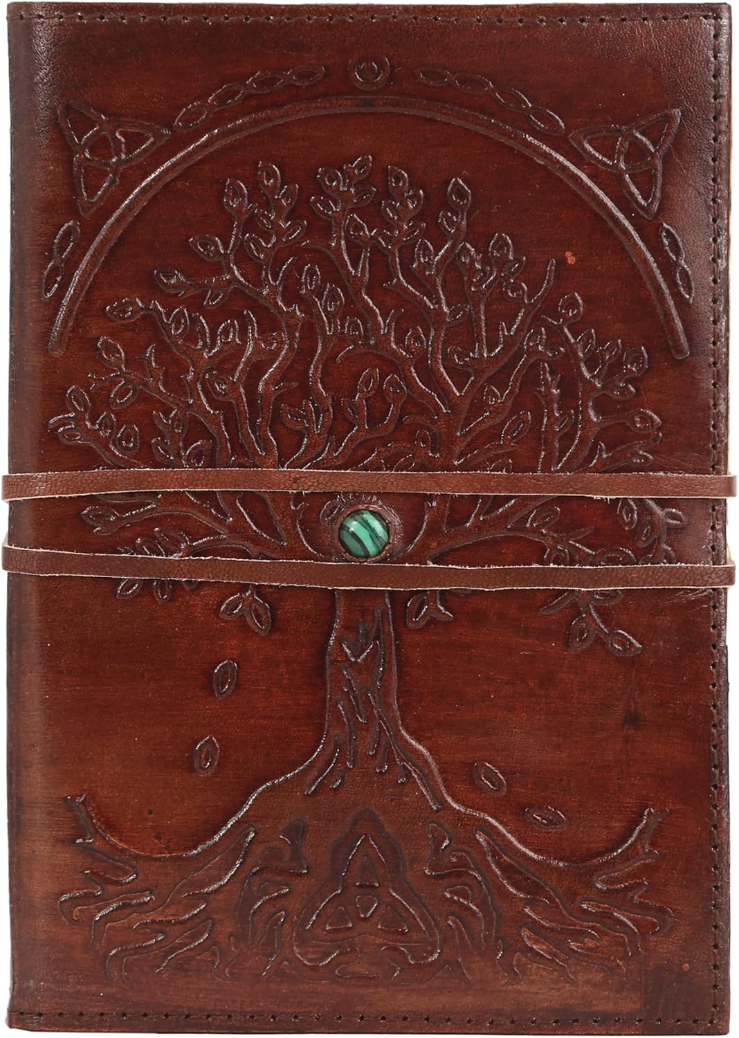 Leather Journal Refillable Lined Deckle Paper Tree of Life Handmade writing Notebook Diary Leather Bound Daily Notepad for women and men Writing pad Gift for Artist Sketch