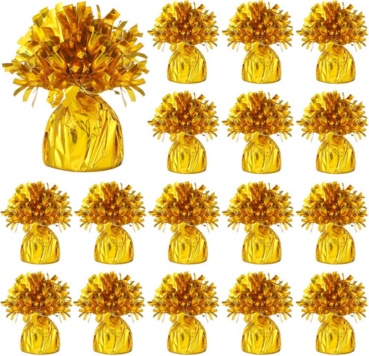 36 Pcs Metallic Balloon Weights Set Heavy Solid Metallic Anchor Balloon Holder Weights for Balloons Table Centerpiece DIY Decor for Birthday Party Favors Wedding 2.5 x 5 Inch(Gold)