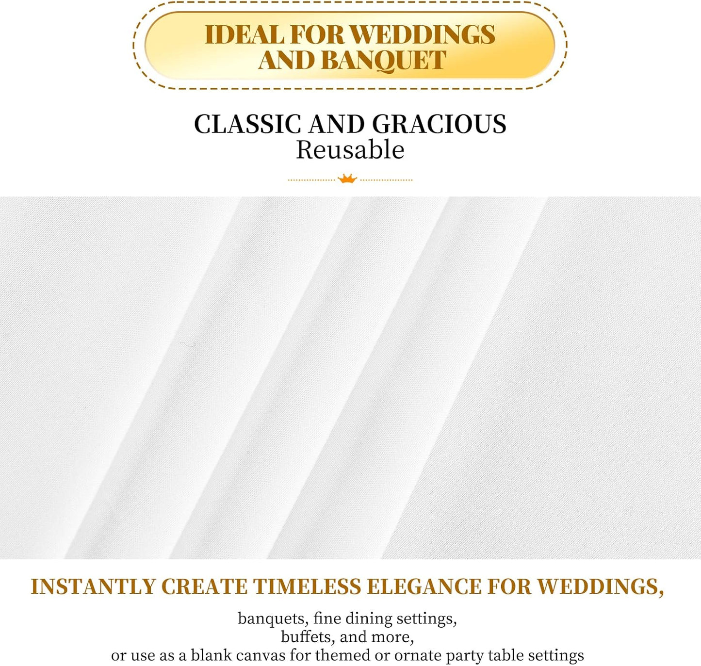 12 Pack 60 x 102 Inch Rectangle Tablecloth, White Tablecloth for 6 Feet Rectangle Tables,Polyester Tablecloth Washable Fabric Table Cloth for Wedding Dining Table Buffet Parties Camping