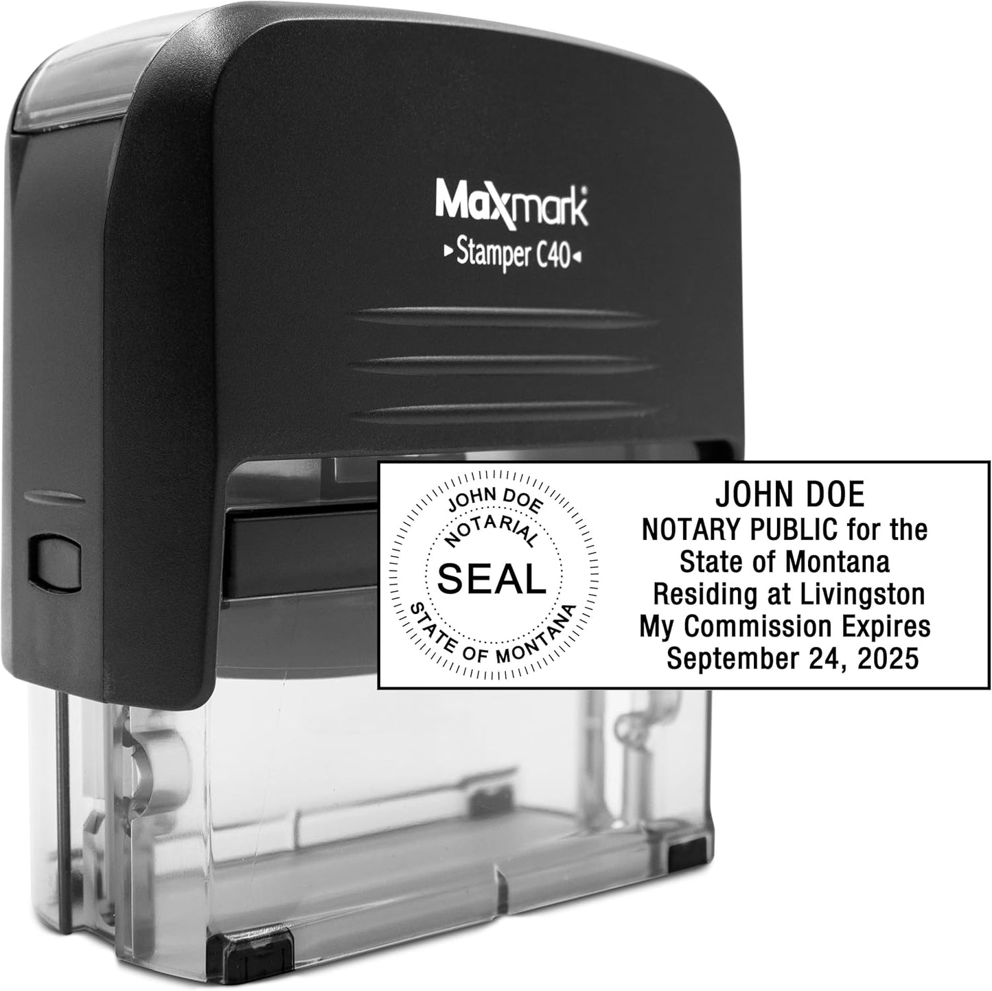 MaxMark Notary Stamp for State of Montana- Self Inking Stamp