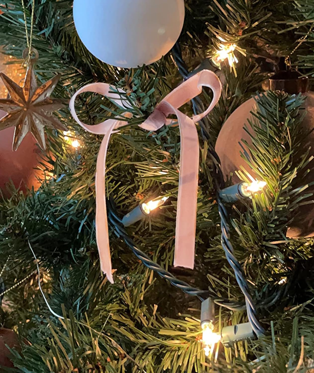 Pink Velvet Ribbon 5/8'' 25 Yards for Christmas Tree, Gift Wrapping, Flower Bouquet, Wreath Decorations, Bow Making