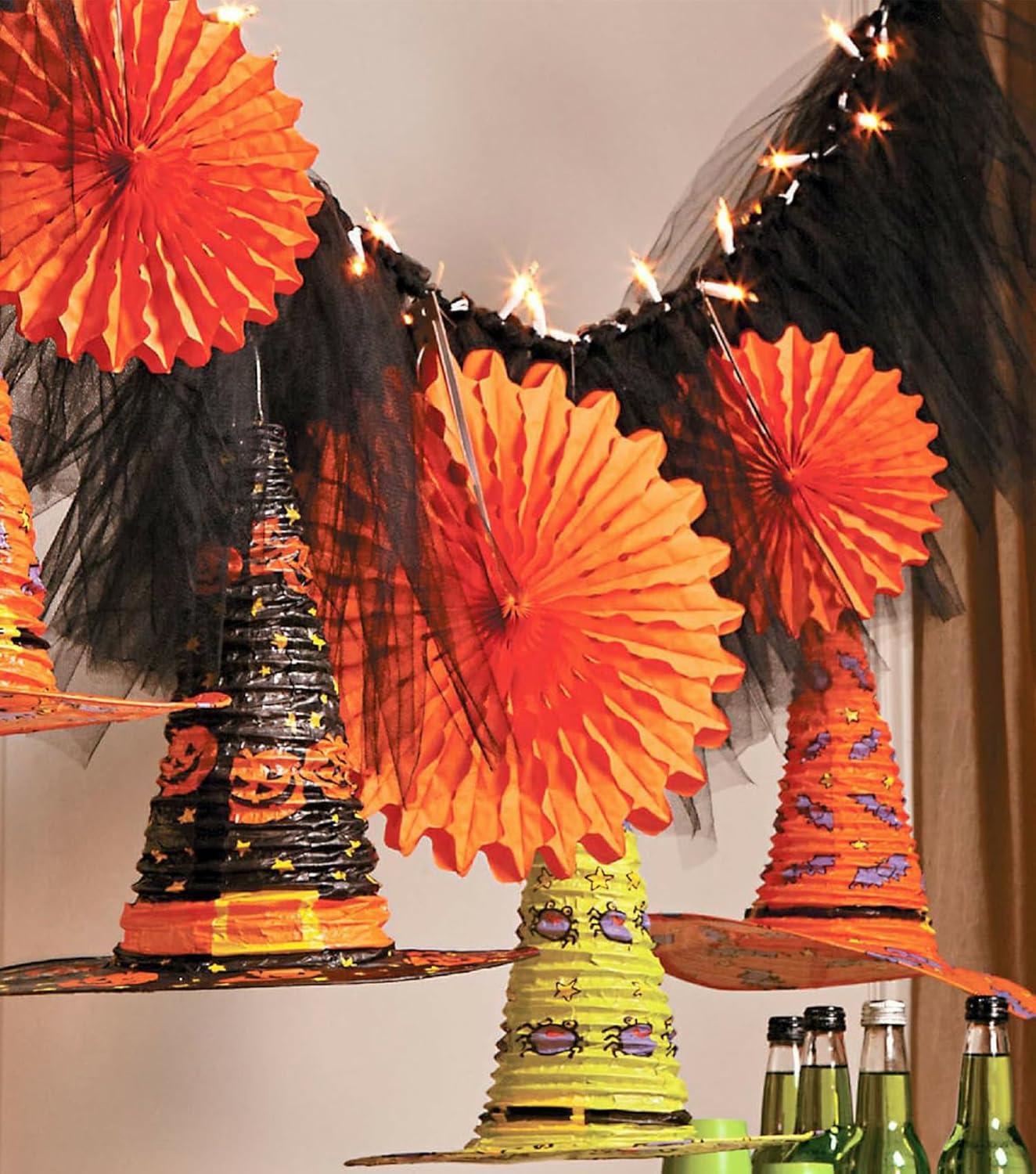 Black Tulle Fabric 108" x 25 Yards Tulle Bolt for Wedding Decoration DIY Tutu Halloween Party Backdrop Baby Shower Table Skirts Gift Wrapping