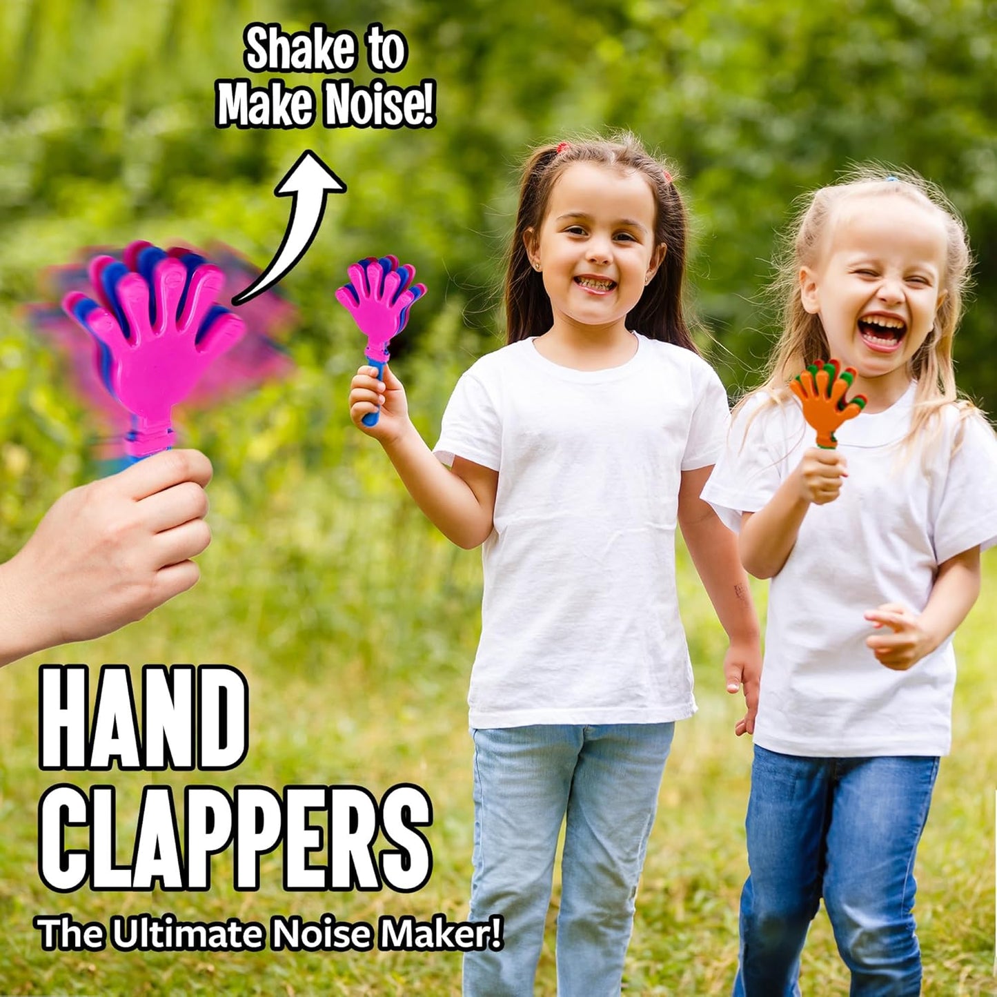 Colorful Hand Clappers - 12 Pack - 7" Noisemakers for Ultimate Party Fun - Sporting Spectacles, Birthday Extravaganzas, and Graduation Celebrations