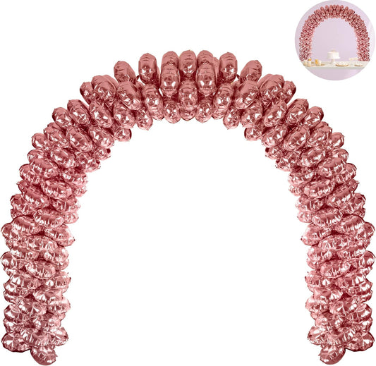 6.6FT Balloon Table Arch Kit – Adjustable Foil Balloon Arch Stand for Birthday, Wedding, Party, Baby Showers and Graduation Decorations – Easy Assembly Party Supplies (Rose Pink)