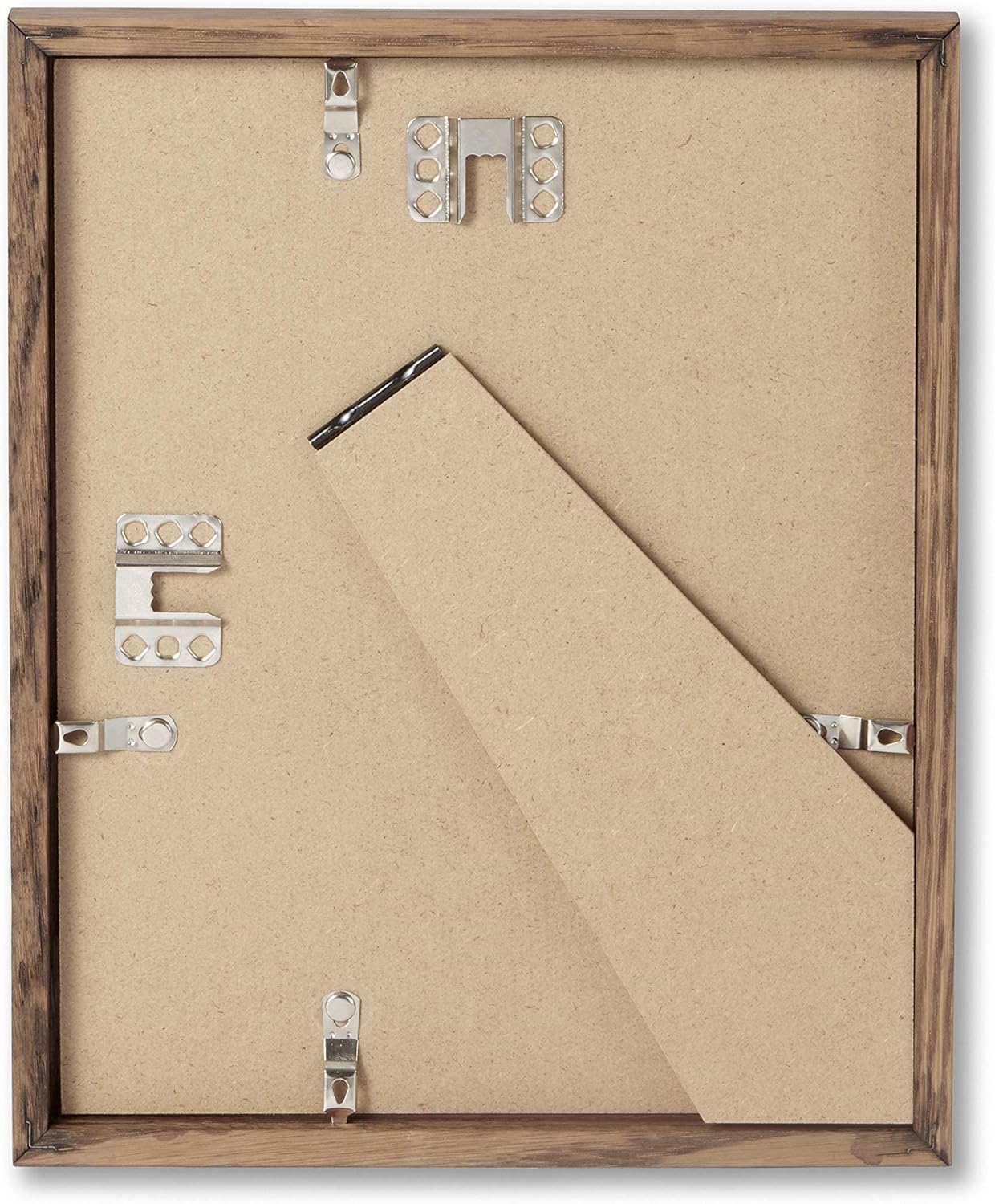 Opposite Wall - Set of 2-8x10 in - Dark Solid Oak Wood Picture Frames with Mat - Wall Hanging & Tabletop Photo Frame - Pictures Display 5x7 with Mat, 8x10 without - Office, Gallery & Home Decor