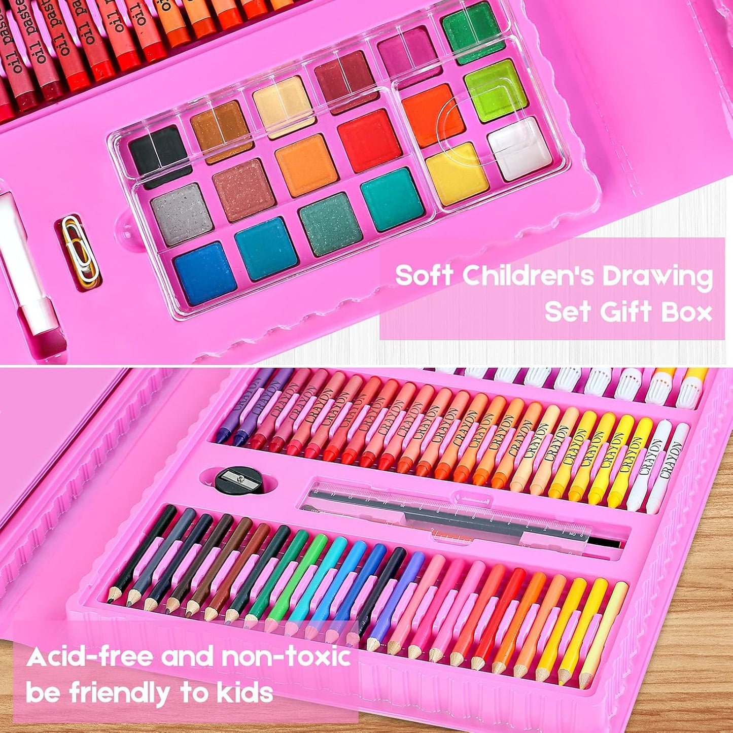 Stocking Stuffers, Art Supplies, Arts and Crafts for Kids Ages 8-12, Teens Girls Christmas Gifts, 251-Pack Art Set Case with Trifold Easel, Sketch Pads, Gifts for 5-12 Year Old Girl