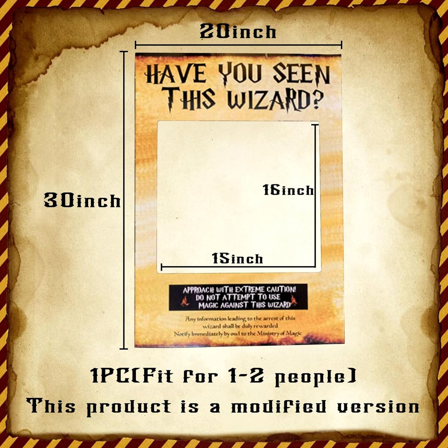 LaVenty Have You Seen This Wizard Photo Booth Prop Wizard Inspired Photo Booth Frame Wizard Birthday Party Photo Booth Props for Wizard Theme Party Decorations