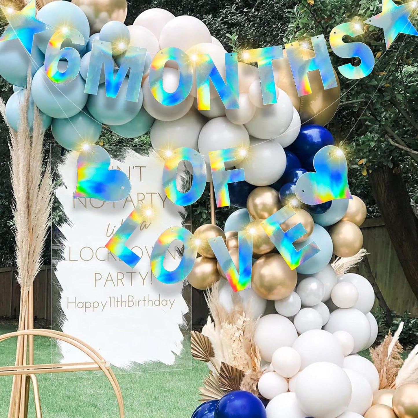 167Pcs DIY Glitter Customizable Banner Kit Custom Banner Happy Birthday DIY Letter Banner Happy New Year Personalized Banner Christmas Baby Shower Birthday Party Decorations Supplies（Shiny Holografic）