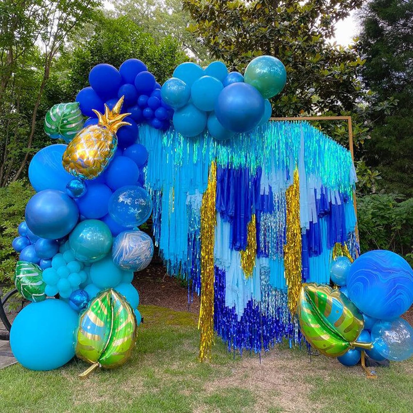 PartyWoo Crepe Paper Streamers 4 Rolls 328ft, Pack of Blue Crepe Paper for Party, Wedding, Birthday, Baby Shower Decorations (1.8 Inch x 82 Ft/Roll)