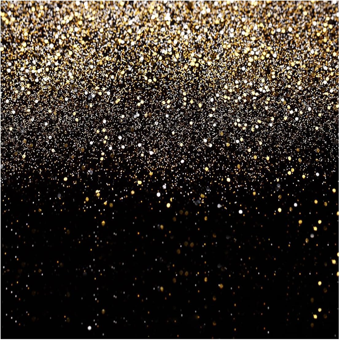 WOLADA Black and Gold Backdrop Golden Glitter Backdrop for Photography Wedding Birthday Baby Shower Party Photo Studio 8x8FT 11176