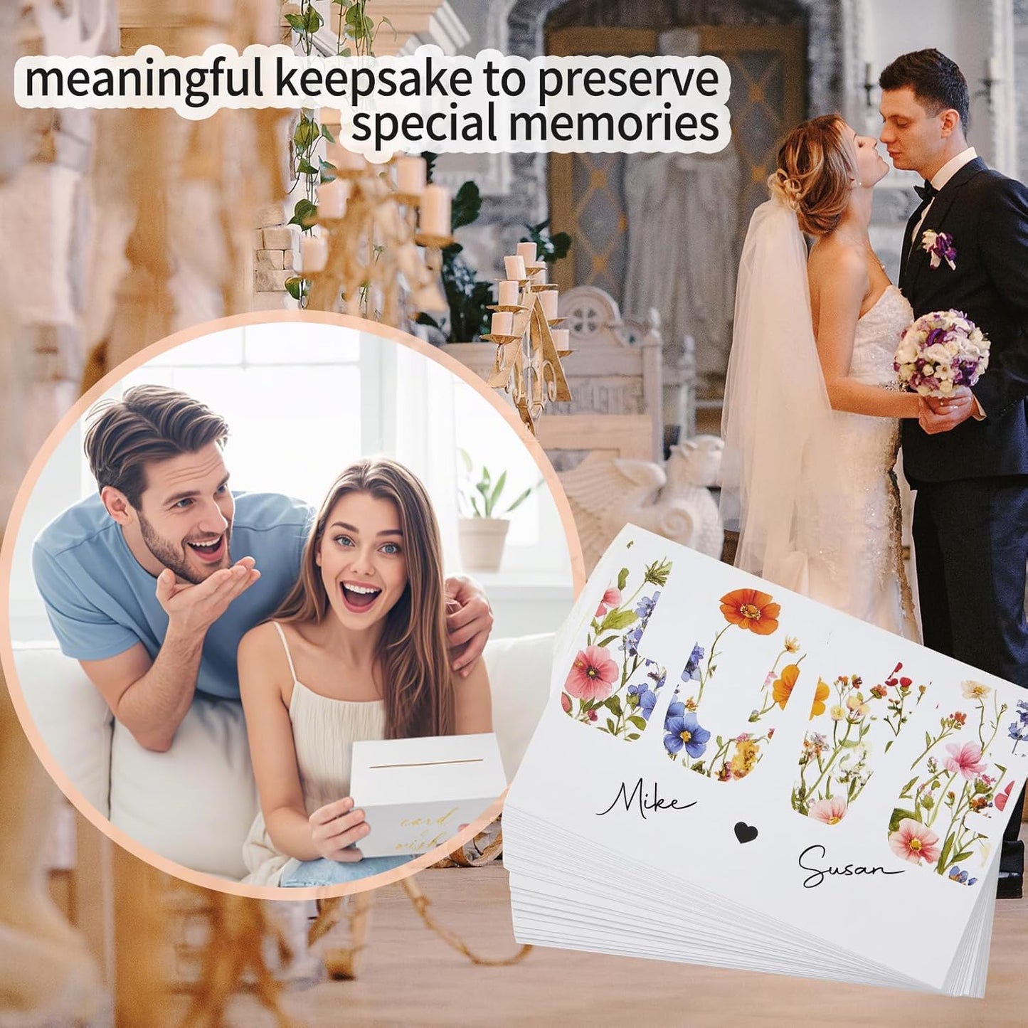 Bridal Shower Games Advice And Wishes Cards Wedding Shower Games 50 Guests Wedding Advice Cards Love is in Bloom