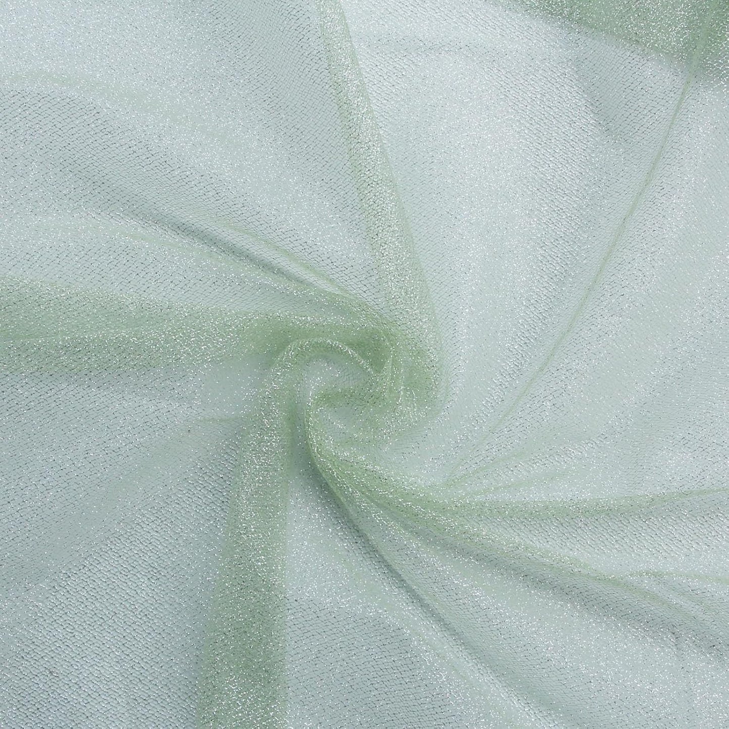 Glitter Tulle Fabric 56 Inch by 5.5 Yards Fabric Tulle Bolt for Wedding Christmas Decorations DIY White Tutu Baby Shower Table Skirt Ceiling Decor Birthday Party Craft Supplies-Mint Green