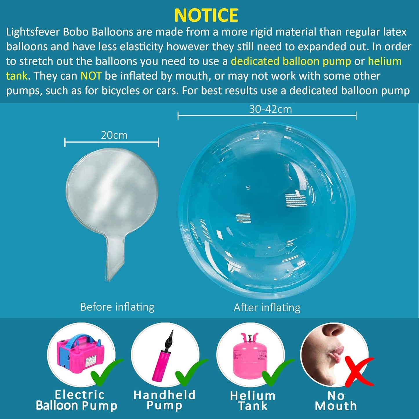 Lightsfever warm white led balloons with batteries, wedding proposal decorations clear transparent for helium or air, birthday party, halloween decor