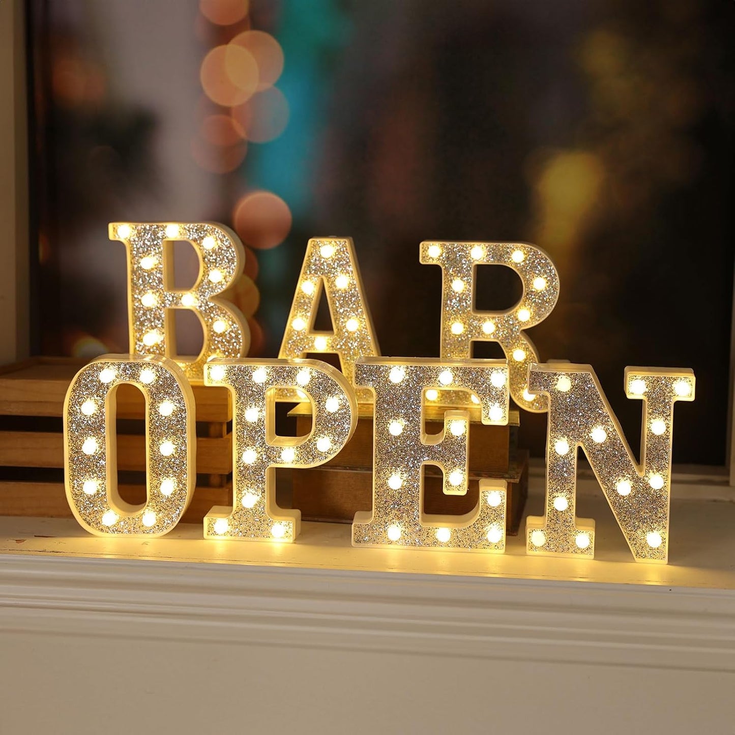 Light Up Letters - Marquee Light Signs for Table Decorations, Prom, Events or Engagement Party - Featuring Alphabet & Number Lighted Letters