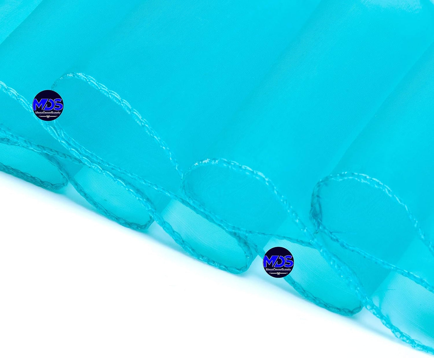 MDS Pack of 200 PCS Organza Chair Sashes Wider Dining Chair Bows Ribbon Tie Back for Wedding Party Birthday Bridal Shower Reception Event Banquet Home Chair Cover Decoration - Light Teal