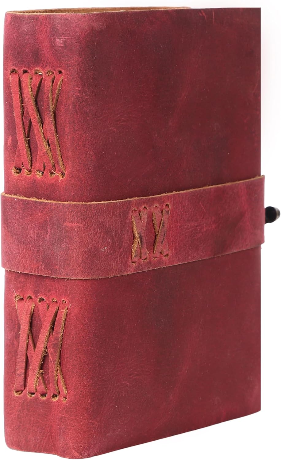 Vintage Leather Journal Handmade Buffalo Non-Refillable Deckle Edge Paper – Leather Bound Journal for Women, Men C-Lock Closure, Ideal for Writing & Travel for Artists (Solid Pink)