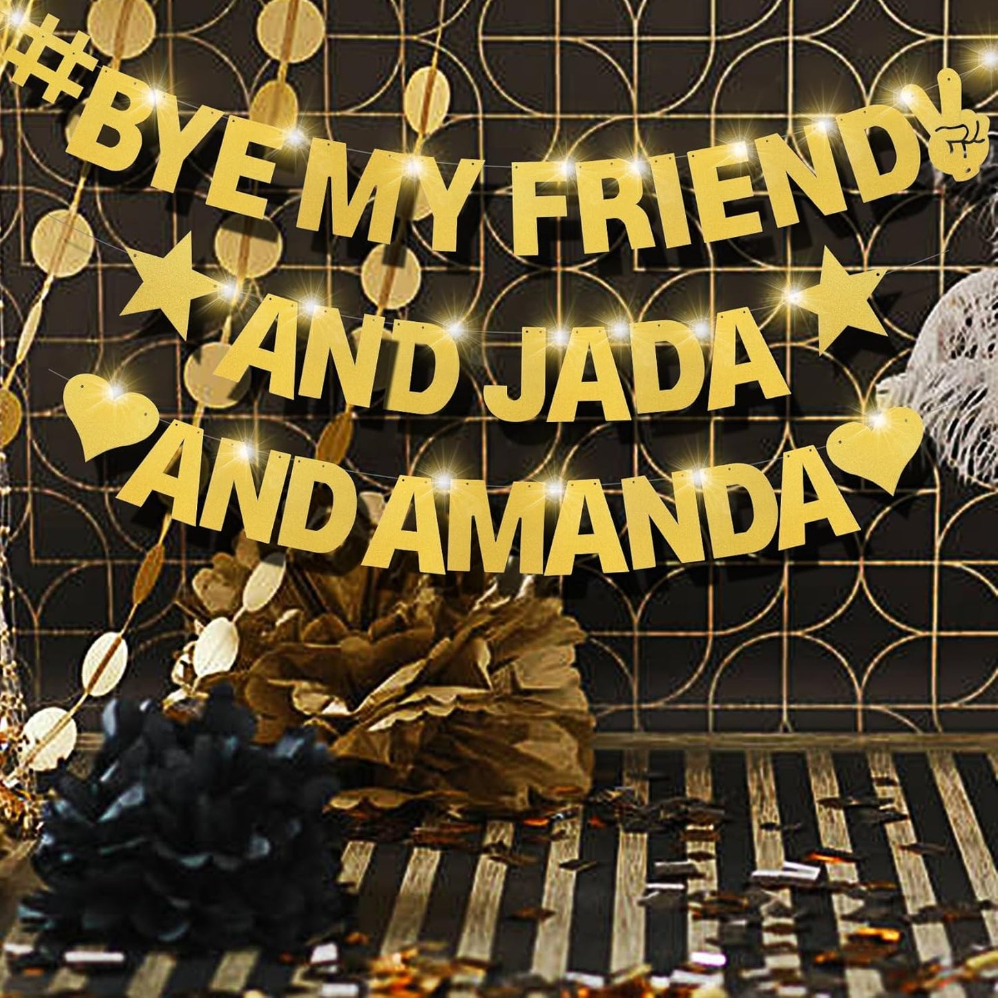 167Pcs DIY Glitter Customizable Banner Kit Custom Banner Happy Birthday Personalized Letter Banners Decor for Christmas Baby Shower Birthday Party Decorations Supplies(Glitter Gold）