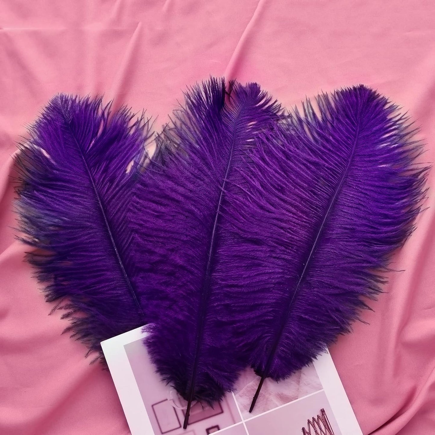 Ballinger Purple Ostrich Feathers Bulk - 24Pcs 10-12inch Feathers for Vase, Party Centerpieces Mardi Gras and Home Decor